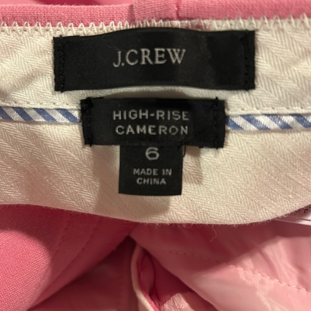 J Crew High Rise Cameron Size 6 Pink Four Season Stretch